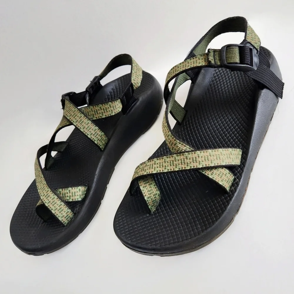 Chaco Sport Sandals Green & Black, Waterproof No-Slip Vibram Grip Soles, Mens 9